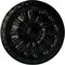 Ekena Millwork Kirke Ceiling Medallion (Fits Canopies up to 3 3/4"), Hand-Painted Black Pearl, 15 3/4"OD x 5/8"P CM16KIBPS - alternate 1